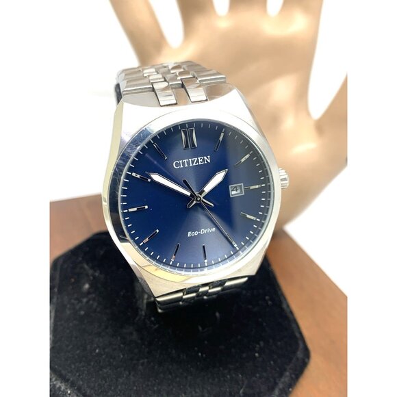 Citizen Men's Watch BM7330-59L Eco Drive Blue Dial Silver Stainless Steel 40mm - Picture 14 of 15